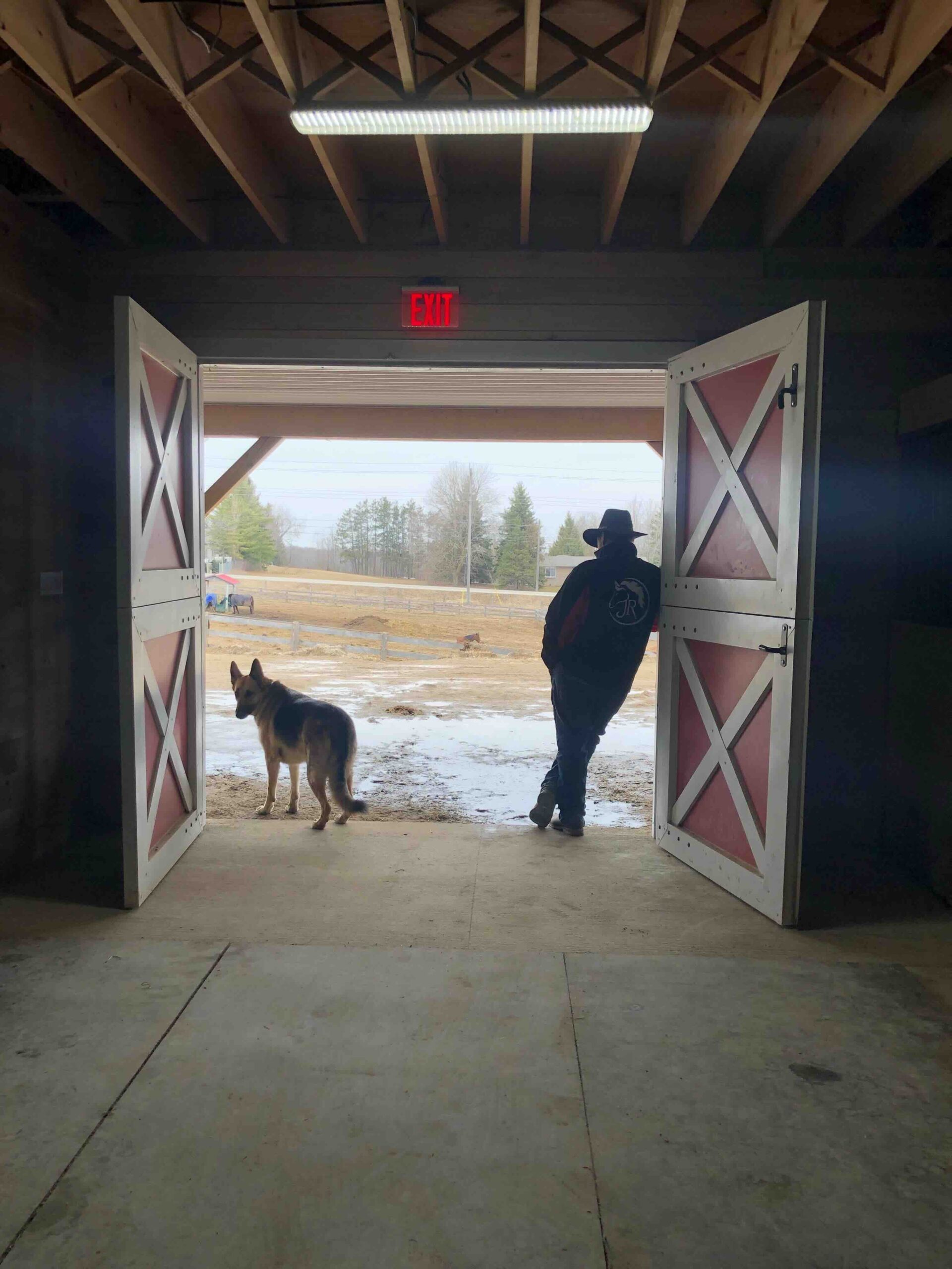 A welcoming entrance to Jager Ranch in Baden, Ontario